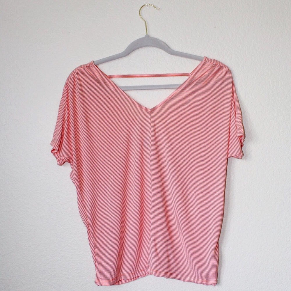 🍑 Low Back Striped Peach Top
